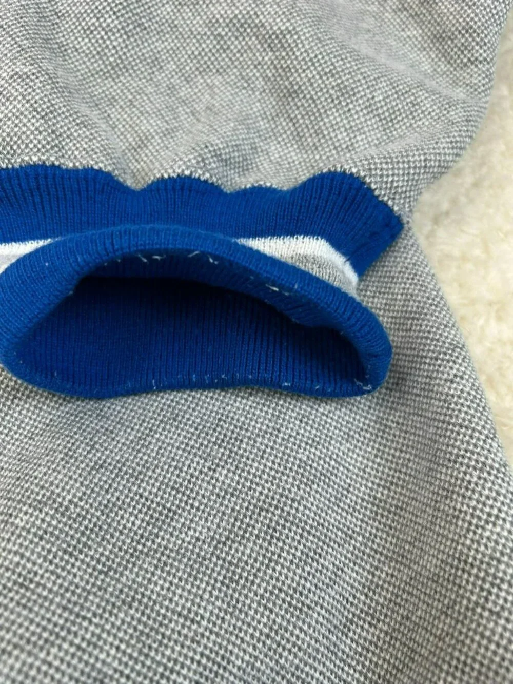 Vintage Denver Broncos Grey Sweatshirt Blue Trim Embroidered Logo BAC Size XL - Picture 4 of 6
